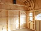 10x16 Custom Dutch Barn Storage Shed Interior