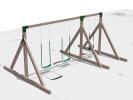 Free standing swing beam Astm compliant and certified swing set